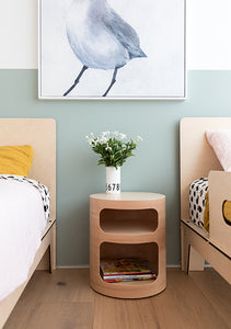 Singolo Single Bed, Oh Side Table and Sleigh Single Bed in a modern children's bedroom